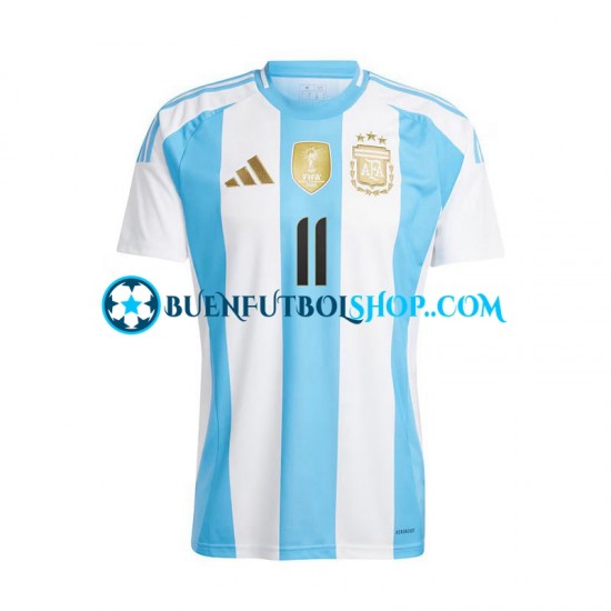 Camiseta de Fútbol Argentina Di Maria 11 Copa America 2024 Primera Equipación Manga Corta Hombre