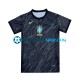 Camiseta de Fútbol Brasil Portero Copa America 2024 Segunda Equipación Negro Manga Corta Hombre