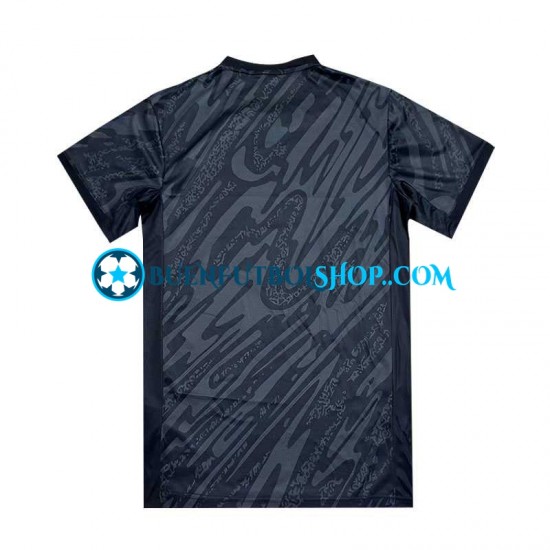 Camiseta de Fútbol Brasil Portero Copa America 2024 Segunda Equipación Negro Manga Corta Hombre