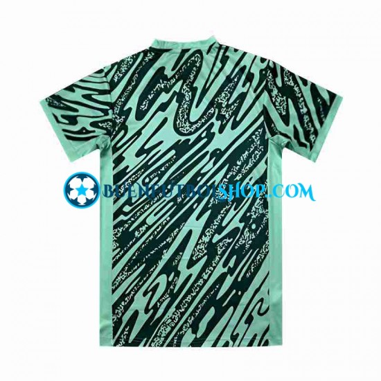 Camiseta de Fútbol Brasil Portero Copa America 2024 Tercera Equipación Verde Manga Corta Hombre