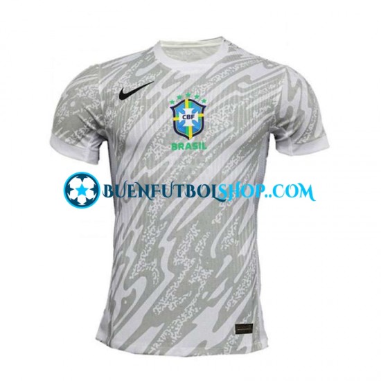 Camiseta de Fútbol Brasil Portero Copa America 2024 Primera Equipación Manga Corta Hombre