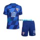 Camiseta de Fútbol Croacia Luca Modric 10 Euro 2024 Segunda Equipación Manga Corta Niño