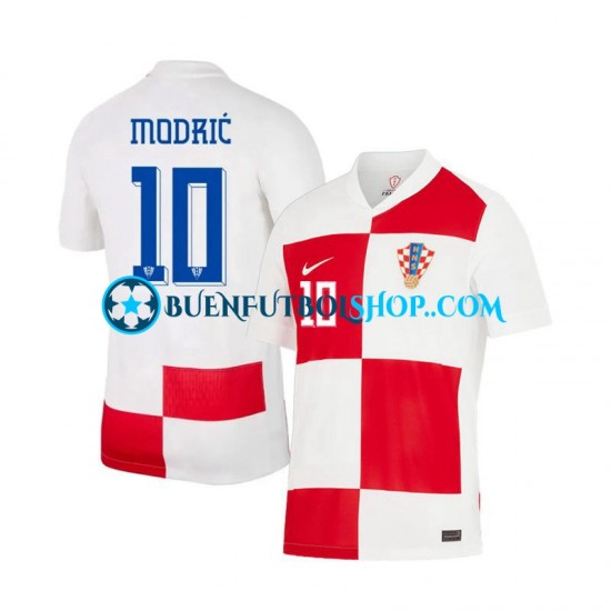 Camiseta de Fútbol Croacia Luca Modric 10 Euro 2024 Primera Equipación Manga Corta Hombre