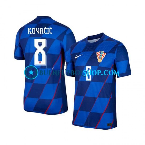 Camiseta de Fútbol Croacia Mateo Kovacic 8 Euro 2024 Segunda Equipación Manga Corta Hombre