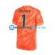 Camiseta de Fútbol Inglaterra Portero Pickford 1 Euro 2024 Primera Equipación Naranja Manga Corta Hombre