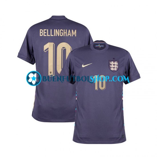 Camiseta de Fútbol Inglaterra Jude Bellingham 10 Euro 2024 Segunda Equipación Manga Corta Hombre