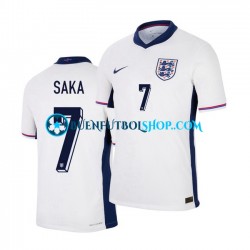 Camiseta de Fútbol Inglaterra Saka 7 Euro 2024 Primera Equipación Blanco Manga Corta Hombre Camiseta de Fútbol Inglaterra Saka 7 Euro 2024 Primera Equipación Blanco Manga Corta Hombre