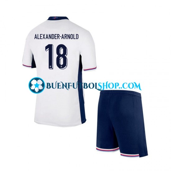 Camiseta de Fútbol Inglaterra Trent Alexander-Arnold 18 Euro 2024 Primera Equipación Manga Corta Niño