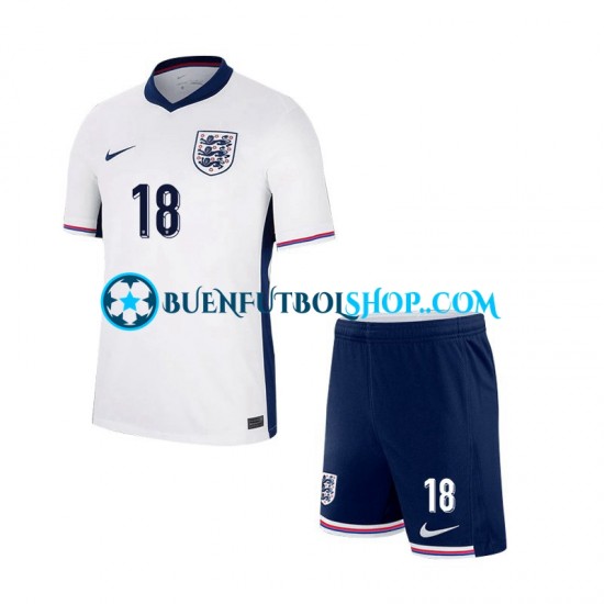 Camiseta de Fútbol Inglaterra Trent Alexander-Arnold 18 Euro 2024 Primera Equipación Manga Corta Niño