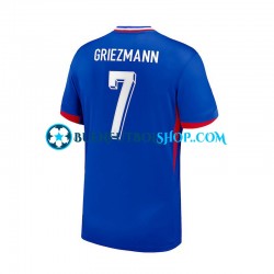 Camiseta de Fútbol Francia Antoine Griezmann 7 Euro 2024 Primera Equipación Azul Manga Corta Hombre