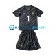 Camiseta de Fútbol Francia Portero Hugo Lloris 1 Euro 2024 Segunda Equipación Negro Manga Corta Niño