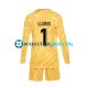 Camiseta de Fútbol Francia Portero Hugo Lloris 1 Euro 2024 Primera Equipación Amarillo Manga Larga Niño