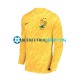 Camiseta de Fútbol Francia Portero Euro 2024 Primera Equipación Amarillo Manga Larga Hombre