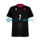 Camiseta de Fútbol Georgia Kvaratskhelia 7 Euro 2024 Segunda Equipación Negro Manga Corta Hombre