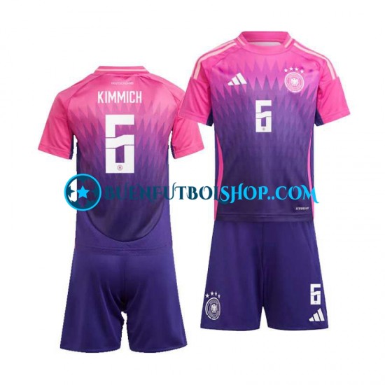 Camiseta de Fútbol Alemania Joshua Kimmich 6 Euro 2024 Segunda Equipación Manga Corta Niño