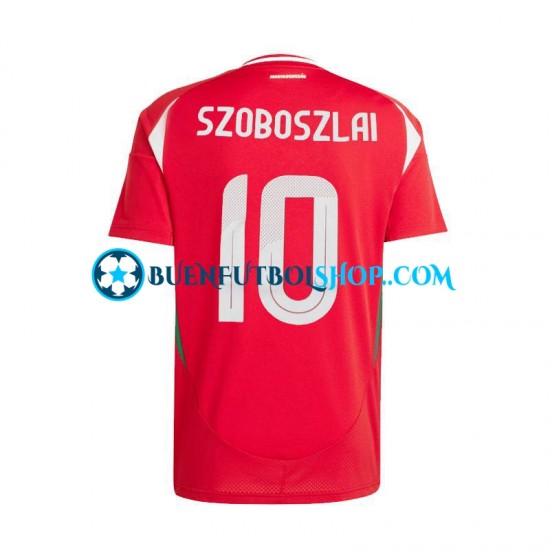 Camiseta de Fútbol Hungría Dominik Szoboszlai 10 Euro 2024 Primera Equipación Rojo Manga Corta Hombre