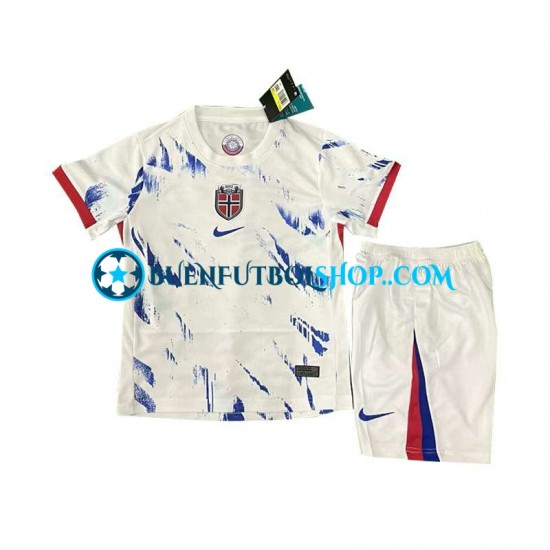 Camiseta de Fútbol Noruega 2024 Segunda Equipación Manga Corta Niño