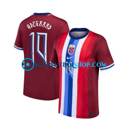 Camiseta de Fútbol Noruega Martin Odegaard 10 2024 Primera Equipación Rojo Manga Corta Hombre