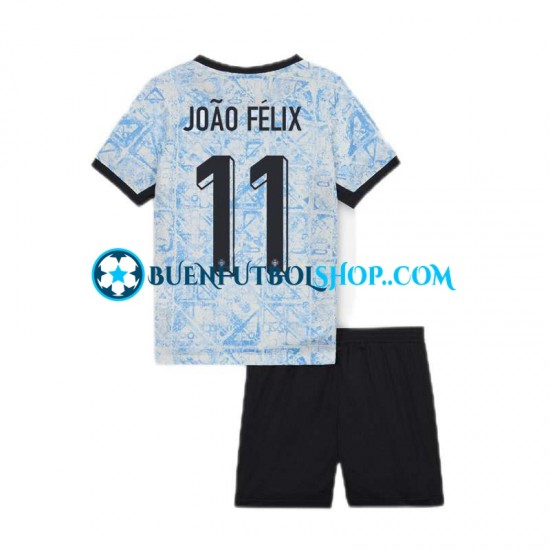 Camiseta de Fútbol Portugal Joao Felix 11 Euro 2024 Segunda Equipación Manga Corta Niño