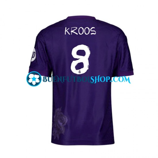 Camiseta de Fútbol Real Madrid KROOS 8 Y-3 2023-2024 Cuarta Equipación Púrpura Manga Corta Hombre