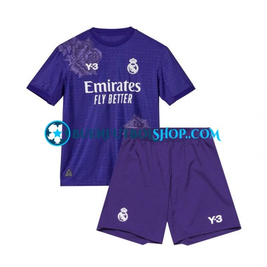 Camiseta de Fútbol Real Madrid 2023-2024 Cuarta Equipación Púrpura Manga Corta Niño