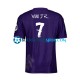 Camiseta de Fútbol Real Madrid Vinicius Junior 7 Y-3 2023-2024 Cuarta Equipación Púrpura Manga Corta Hombre