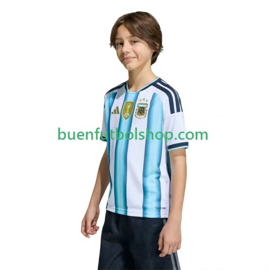 Camiseta de Fútbol Argentina World Cup 2026 Primera Equipación Manga Corta Niño