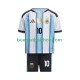 Camiseta de Fútbol Argentina Lionel Messi 10 World Cup 2026 Primera Equipación Manga Corta Niño