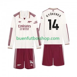 Camiseta de Fútbol Arsenal Gyokeres 14 2025-2026 Tercera Equipación Manga Larga Niño