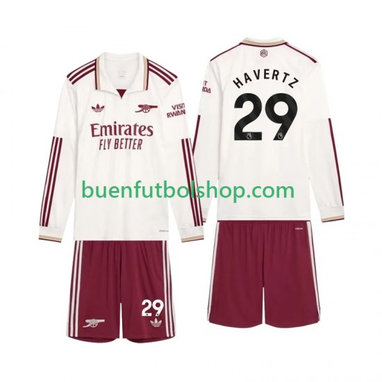Camiseta de Fútbol Arsenal Havertz 29 2025-2026 Tercera Equipación Manga Larga Niño