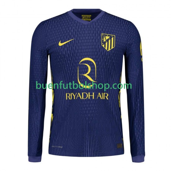 Camiseta de Fútbol Atlético Madrid 2025-2026 Segunda Equipación Manga Larga Hombre