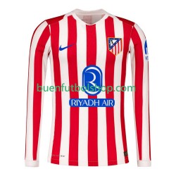 Camiseta de Fútbol Atlético Madrid 2025-2026 Primera Equipación Manga Larga Hombre