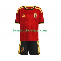 Camiseta de Fútbol Bélgica World Cup 2026 Primera Equipación Manga Corta Niño