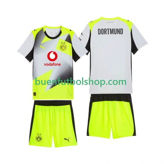 Camiseta de Fútbol Borussia Dortmund 2025-2026 Segunda Equipación Manga Corta Niño Camiseta de Fútbol Borussia Dortmund 2025-2026 Segunda Equipación Manga Corta Niño