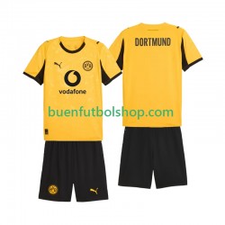 Camiseta de Fútbol Borussia Dortmund Cup 2025-2026 Primera Equipación Manga Corta Niño
