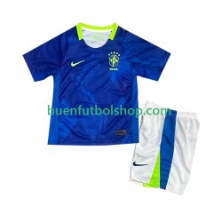 Camiseta de Fútbol Brasil 2025-2026 Segunda Equipación Manga Corta Niño