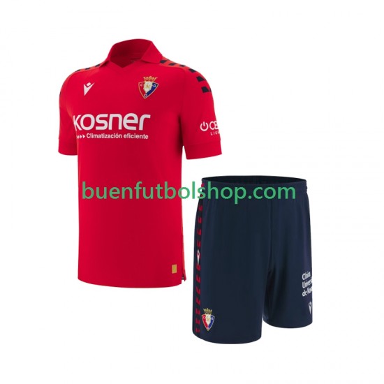 Camiseta de Fútbol CA Osasuna 2025-2026 Primera Equipación Manga Corta Niño