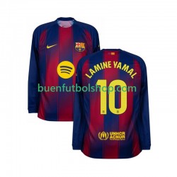 Camiseta de Fútbol FC Barcelona Lamine Yamal 10 2025-2026 Primera Equipación Manga Larga Hombre Camiseta de Fútbol FC Barcelona Lamine Yamal 10 2025-2026 Primera Equipación Manga Larga Hombre
