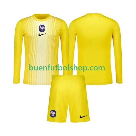 Camiseta de Fútbol Francia Portero 2025 Primera Equipación Manga Larga Niño