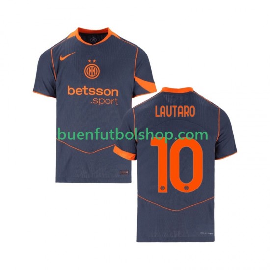 Camiseta de Fútbol Inter Milan Lautaro Martinez 10 2025-2026 Tercera Equipación Manga Corta Hombre