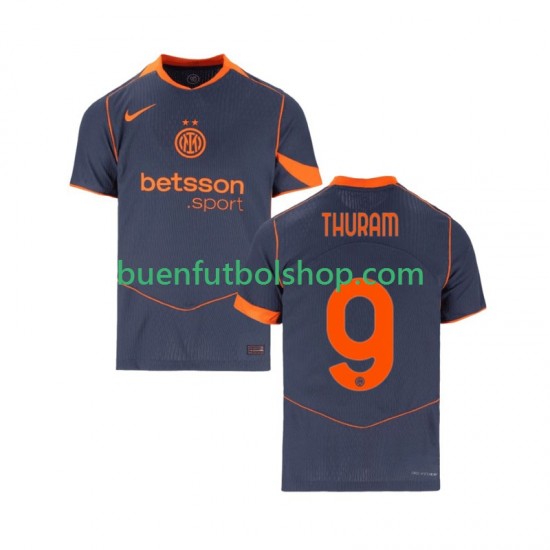 Camiseta de Fútbol Inter Milan Marcus Thuram 9 2025-2026 Tercera Equipación Manga Corta Hombre