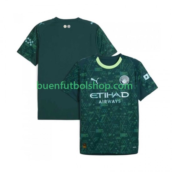 Camiseta de Fútbol Manchester City 2025-2026 Cuarta Equipación Manga Corta Hombre Camiseta de Fútbol Manchester City 2025-2026 Cuarta Equipación Manga Corta Hombre