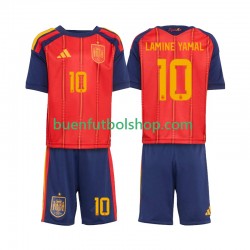 Camiseta de Fútbol España Lamine Yamal 10 World Cup 2026 Primera Equipación Manga Corta Niño Camiseta de Fútbol España Lamine Yamal 10 World Cup 2026 Primera Equipación Manga Corta Niño