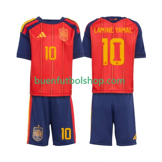 Camiseta de Fútbol España Lamine Yamal 10 World Cup 2026 Primera Equipación Manga Corta Niño