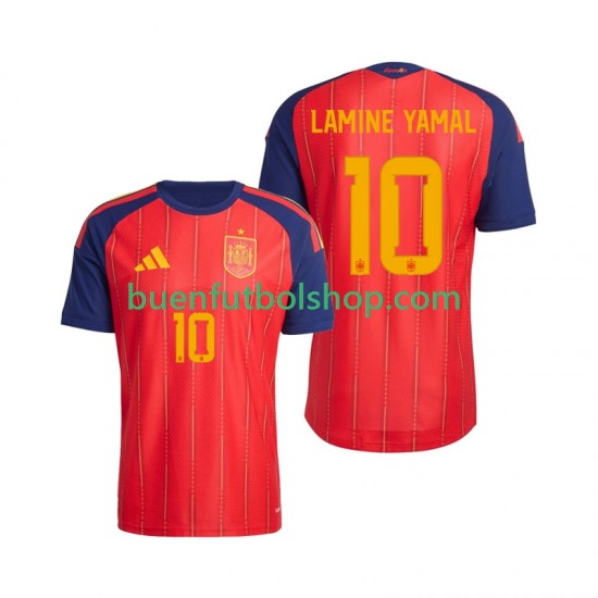 Camiseta de Fútbol España Lamine Yamal 10 World Cup 2026 Primera Equipación Manga Corta Hombre