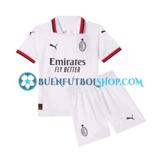 Camiseta de Fútbol AC Milan 2024-2025 Segunda Equipación Manga Corta Niño