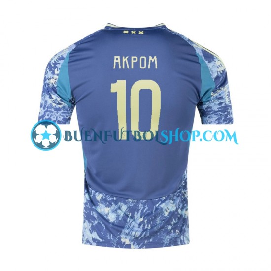 Camiseta de Fútbol AFC Ajax Chuba Akpom 10 2024-2025 Segunda Equipación Manga Corta Hombre