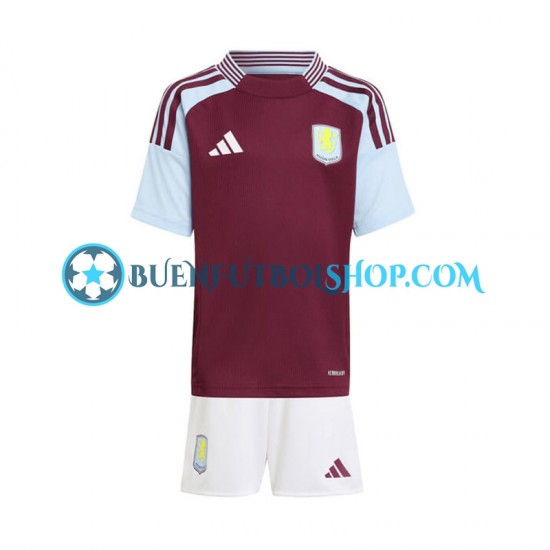 Camiseta de Fútbol Aston Villa 2024-2025 Primera Equipación Manga Corta Niño