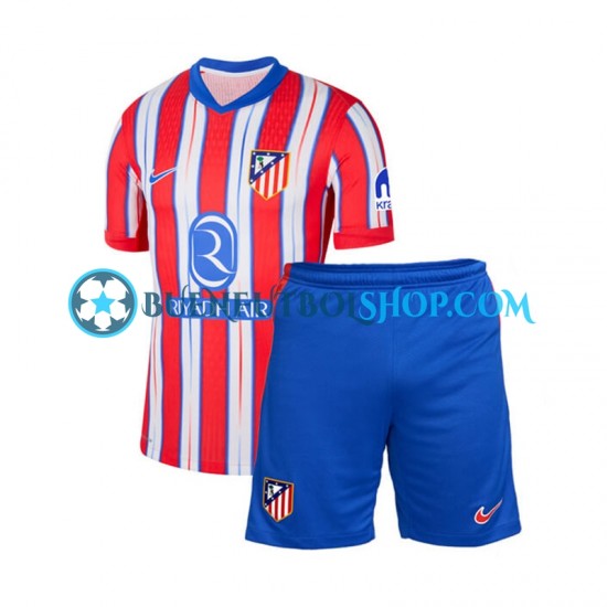 Camiseta de Fútbol Atlético Madrid 2024-2025 Primera Equipación Manga Corta Niño