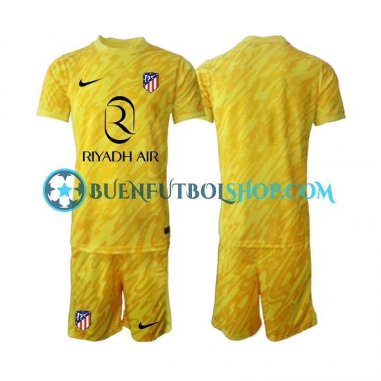 Camiseta de Fútbol Atlético Madrid Portero 2024-2025 Tercera Equipación Manga Corta Niño